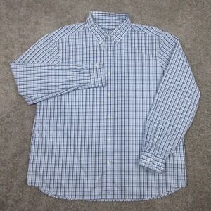 Vineyard Vines Shirt Mens XL Blue Plaid OTG On The Go Performance Button Up EUC